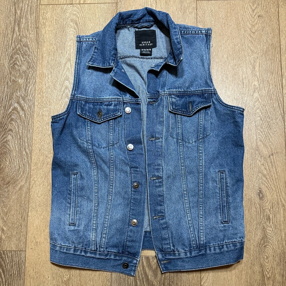 Urban Heritage Men's Blue Denim Vest M indie sleeze